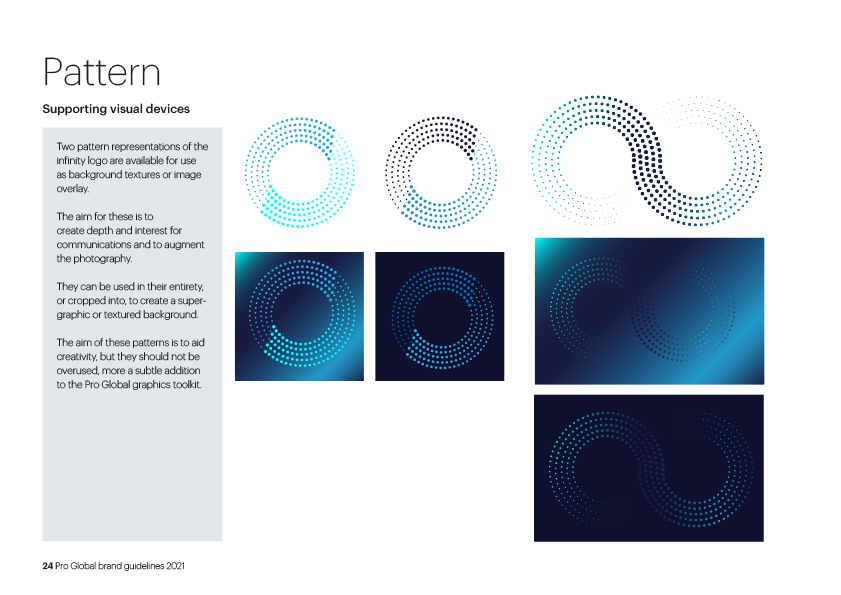 Pro brand guidelines - pattern page